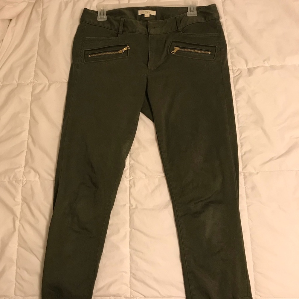 Olive green pants from Loft